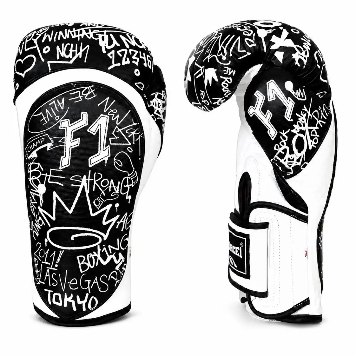 Γάντια Πυγμαχίας Δερμάτινα Force1 “F1 Graffiti” Artist Edition