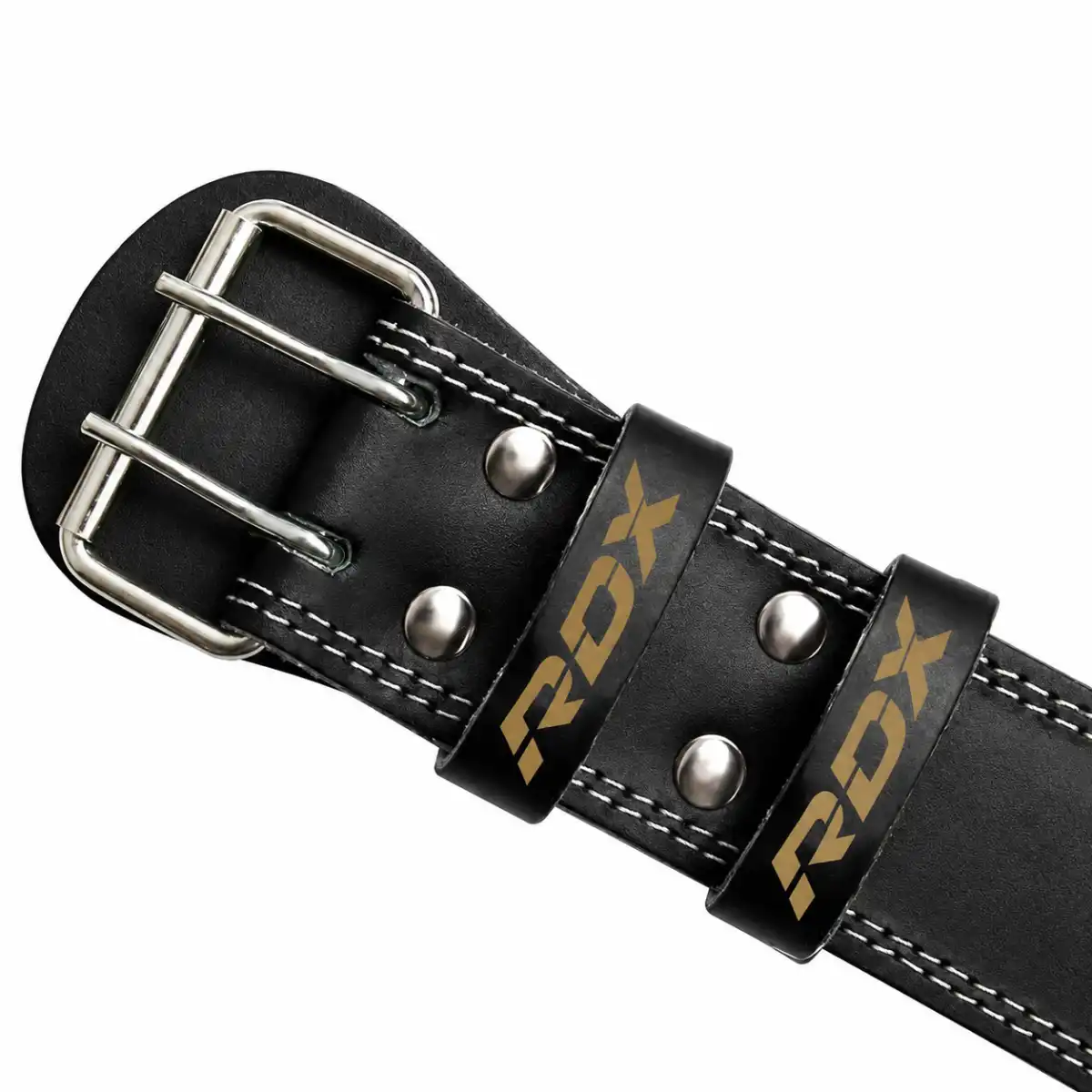 Ζώνη Άρσης Βαρών Δέρμα RDX - Black Gold Edition - Image 2